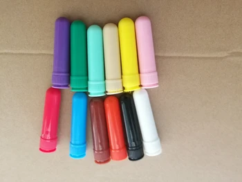 500sets/veliko Hitra dostava 12 barv Prazno Nosni Inhaler Palice, Plastične Prazno Nosni Inhalatorji za DIY eterično olje