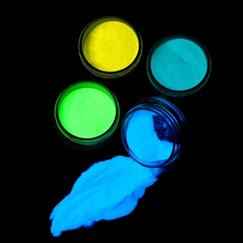Neon, Fosfor v Prahu za Nohte Bleščice v Prahu, 12 Barv Prah Svetlobna Pigment Fluorescentna Nohtov Glitters Žareti v Temno Barvo Naključno