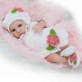 NPK novo premie novorojenčka luštna majhna 12 mehki silikonski vinil pravi mehko, nežno prerojeni baby doll Božično darilo