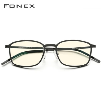 FONEX TR90 Anti Modra Svetloba Očala Moških Branje Očala Zaščita Očal korejski Gaming Računalnik Očala za Ženske AB01