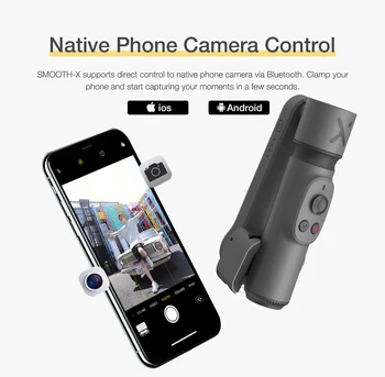 Uporablja 2 - Osni Pametni Gimbal Stabilizator za iPhone 11 Pro Xs Max Xr X Plus 8 7 6 SE Zhiyun Nemoteno X Pametne telefone Selfie Stick