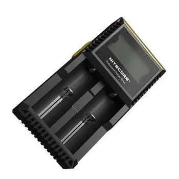 Original Nitecore D2 Polnilnik LCD Smart Polnjenje za 18650 14500 16340 26650 A AA AAA Baterije, Polnilnik 12V Najboljše Kakovosti