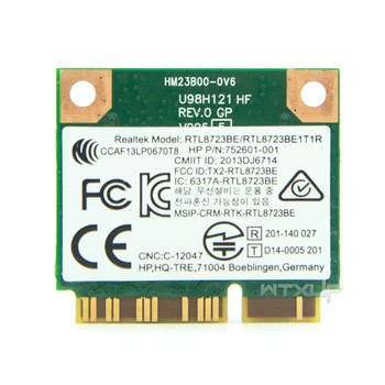 Wifi 300Mbps+Bluetooth 4.0 MINI PCI-E Card Za RTL8723BE SPS 753077-001 WIFI mrežno Kartico za Hp 470 455 450 445 440 G2