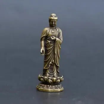 Kitajska je Archaize Čisto Medenina Buda Majhen Kip Obesek