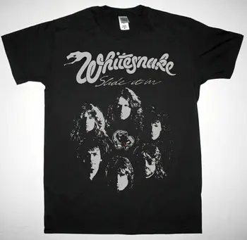 Whitesnake Ga Potisnite V 1984 Tour Moški S, Črna Majica Hard Rock, David Coverdale