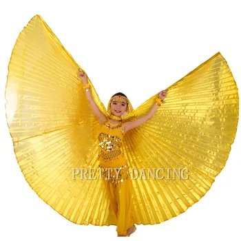 Otrok Kota Krila Ples Trebuh Krila Egipčanski Ples Trebuh Kostum Isis Krila, Ples, oblačila za Otroke, Dekleta (ne držijo) 10 barv