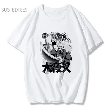 Inuyasha Sesshomaru Manga Belega T-Shirt Anime Tshirt Moški Poletje Moda Priložnostne Smešno Ulične Harajuku Kratek Rokav Vrhovi Tees