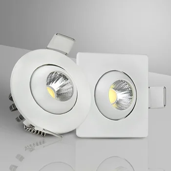 Mikro Zatemniti Vgradne COB LED Svetilke 5W 7W LED Stropni Mesto Luči AC85~265V LED Stropne Svetilke Razsvetljave v Zaprtih prostorih