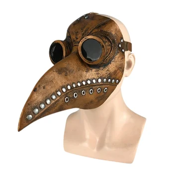 Halloween Usnje Maska V Črni Kljun Maske, Pustne Maske Steampunk Ptic Umetnosti Cosplay Maske