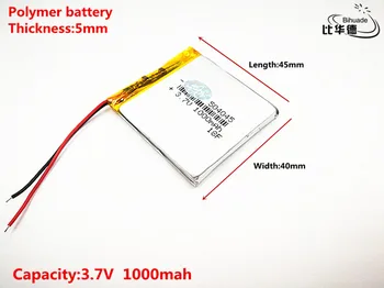 Liter energijo baterije Dobro Qulity 3,7 V,1000mAH,504045 Polimer litij-ionska / Litij-ionska baterija za IGRAČE,MOČ BANKE,GPS,mp3,mp4