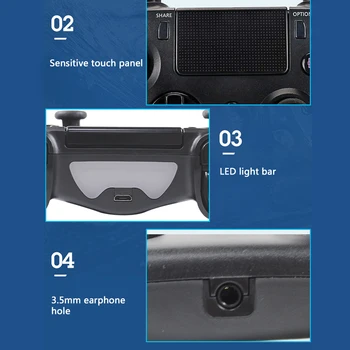 Bluetooth Gamepad Krmilnika Palčko za ponovno Polnjenje Igra Brezžični Vibracije Igranje Elementi za Sony Playstation 4 PS4 Gamepad