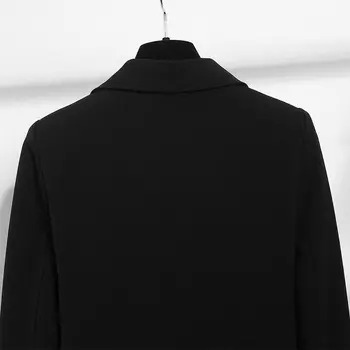 Hodisytian 2021 Nov Blazer Moda Za Ženske Dolgo Slog Črne Obleke Plašč Elegantna Vrhnja Oblačila Blaser Dolg Rokav Korejska Različica