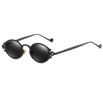 Peekaboo mens ovalne sončna očala moških 2019 punk style red ženske sončna očala retro krog zlata, črna kovinski okvir visoke kakovosti UV400