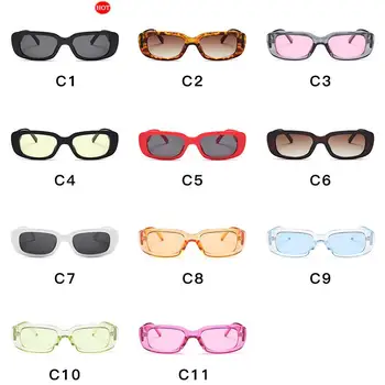 2020 Letnik Kvadratek Sončna Očala Ženske Blagovne Znamke Oblikovalec Retro Jasno Sunglass Pravokotnik Sončna Očala Ženski Candy Barve Eyewears