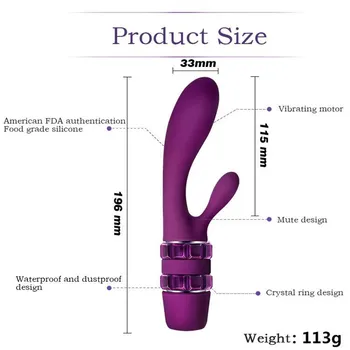 AV Vibrator za ponovno Polnjenje nepremočljiva g-spot silikonski vibrator za odrasle ženske, ogrevanje vaginalno samozadovoljevanje ženski spol igrača