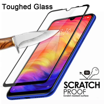 2 Paketi za Polno Kritje Kaljeno Steklo za Xiaomi Redmi 7A Screen Protector Stekla za Xiaomi Redmi Y3 Ultra-tihin Zaščitno folijo