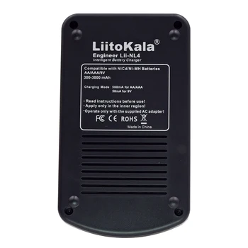 Pristen/Original Liitokala Lii-NL4 polnilna 1,2 V AA / AAA baterije NiMH 9V baterijo, polnilnik