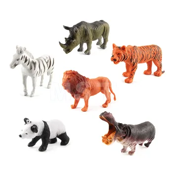 12Pcs Gozd Realne Divje Živali, Tiger, Lev, Slon Živalskem vrtu Mini Jungle Živali, Igrače za Otroke, Izobraževalne Akcije Slika Igrače Set