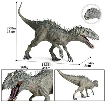 Novo 34x18x8cm Jurassic Indominus Rex figuric Odprtih Ust Divjak Tyrannosaurus Dinossauro Svetu Živali Model Otrok Igrača