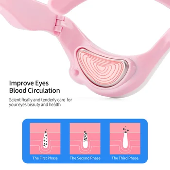 3D Vibracije Oči Massager Oči, Utrujenost Olajšanje, Sprostitev EMS Mikro-Trenutne Pluse Ogrevanje Terapija Gubam Zmanjšanje Masaža Orodje