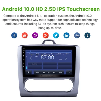 Seicane 2 DIN 9 Inch Android 10.0 DSP GPS Navigacija zaslon na Dotik Quad-core avtoradia Za leto 2004 2005 2006-2011 Ford Focus Exi NA