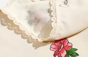 Seksi slim cvjetnim tiskanja mini krilo krema francija čipke nazaj zadrgo ženske kratke šifon svinčnik krilo
