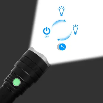 Brezplačna Dostava C9 Led Svetilka S 3 Nastavljiva Svetlost Načini Zoom In na Prostem Nepremočljiva Potente linterna con zoom