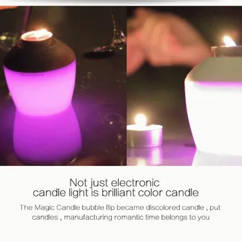 PLAYBULB Električni Sveče LED Brezplamensko RGB dišeče Romantično Čaj luči Svetilka Barve, Bleščice, baterija upravlja Sveče Imetnika