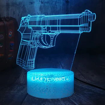 Novi Bitki Royale Igra PUBG TPS Pištolo Pištolo, Puško LED Optične iluzije, namizne Svetilke 7 Barv Noč Lučka lučka za Pištolo Navdušence