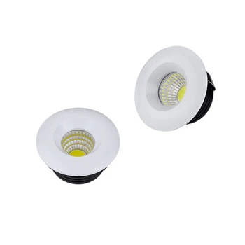 2pcs 3W LED Spot Svetilke Mini Svetilke Zatemniti Potisnjeni Navzdol Luči AC85-265V Kabinet, Notranji Stropni Zaslon Nakit Razsvetljavo