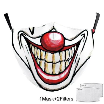 Med Nami Tiskanje Masko Smešno Pol Obraza Jokers PM2.5 Filter Usta Masko Proti Prahu Masko Windproof Nastavljiv Maske za Odrasle
