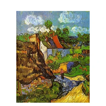Barvanje Z Številkami DIY Dropshipping 50x65 60x75cm Van Gogh Waz hiša delo Kulise, Platno Poročno Dekoracijo slikah Darilo