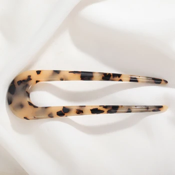 CHIMERA Klasičnih Leopard Tiskanja Lase Palice Figo Lasnice Retro Preprost U-Obliko Updo Lase Vilice Posnetke Ženske Styling Orodje Pribor
