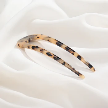 CHIMERA Klasičnih Leopard Tiskanja Lase Palice Figo Lasnice Retro Preprost U-Obliko Updo Lase Vilice Posnetke Ženske Styling Orodje Pribor