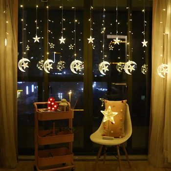 Zavese Pravljice Niz Luči LED Božični Okraski za Dom Garland Božič Luči Božič, Novo Leto 2021 Navidad Ornament Darilo