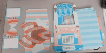 Ice Cream Van Stojijo Avtomobili, Display Stojala Za Torte Dogodek & Party Razpoložljivi Rojstni Dan Dekoracijo Cupcake Imetnik Sugarcrafts Zaslon