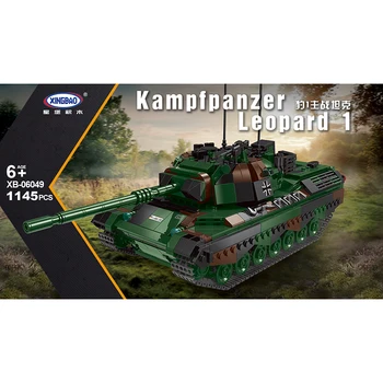 Novo Xingbao Nemčiji Vojaške Vojske Opeke 1145pcs Kampfpanzer Leopard 1 Glavni Bojni Tank gradniki MOC Opeke Igrače Za Fante