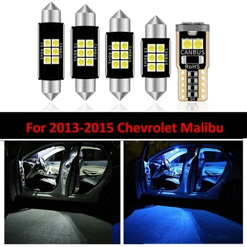 Dober 7 Kos Bela LED Žarnice Notranjost Paket Komplet Za Chevrolet Malibu 2013 Zemljevid Dome registrske Tablice Lučka Chevy-B-07