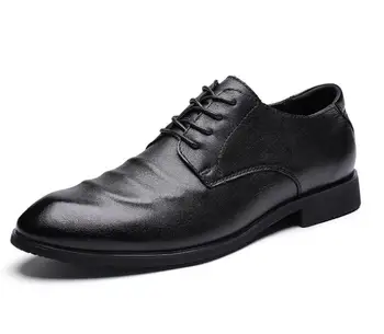 2020 Najnovejši Moški Obleko Čevlje Oblikovalca Poslovnih Urad Čipke-Up Loafers Priložnostne Vožnjo Čevlji za Moške Ravno Stranka Usnjeni Čevlji 3 Barve