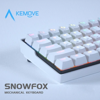 KEMOVE SnowFox 61 Tipka Mehanske Tipkovnice Stikalo za 60% NKRO Bluetooth PBT Keycaps Brezžično Žično Gaming Tipkovnica, PC TABLET vs DK61