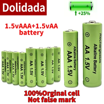 AA + AAA Novih 1,5 V AA AAA Alkalne Baterije za ponovno Polnjenje 3000-3800mAh Baklo Watch Igrače, MP3 Predvajalnik Zamenjajte baterije za polnjenje Ni-MH Baterije