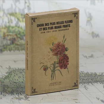 30pcs na škatlah razglednice ročno poslikane vrtna rastlina lily rose Retro lepe Razglednice DIY 14.5*10.5 CM