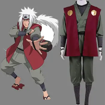 Naruto Shippuden Anime Jiraiya Cosplay Kostum Halloween Bodysuits