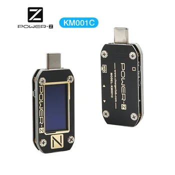 Moč-Z KM001C USB Teser Tip-C QC 3.0 2.0 PD FCP DCP Hitri Polnilnik Napetost Nihanje Toka Dvojno Tip-C Merilnik Moči Banke Detektor