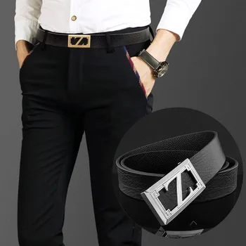 Visoka Kakovost Novost Črno črko m moški pravega usnja pasu moda luksuzne blagovne znamke fancy letnik jeans pas pasu ceinture homme