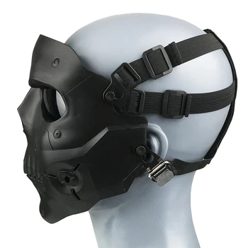 AIRSOFTA Airsoft Paintball Maska PC Objektiv Anti-Fog Zaščito Lobanje Masko Lov Vojaško Taktično BB Pištolo Streljanje Dodatki