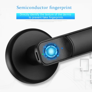 Prstnih Zaklepanje Vrat Elektronski Spalnica Občutljive Smart Biometričnih Zaklepanje Vrat Protivlomna-Vratni Ročaj Smart Lock Za Domačo Pisarno
