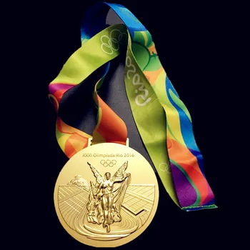 1 kos Zlate medalje za šport igralec nagrade različnih letih pozlačeni emblem s trakci medaljo