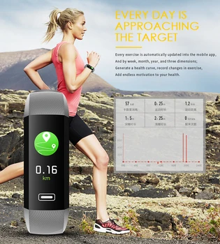 R5MAX najnovejši IP67 Nepremočljiva Fitnes Zapestnica Srčnega utripa Smart Manšeta Vremenska Napoved Šport Pedometer Smartwatch+BOX