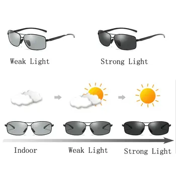 WESHION 2018 Photochromic sončna Očala Moških Polarizirana Vožnje Očala Vintage sončna Očala Oculos De Sol Feminino S Športom Primerih